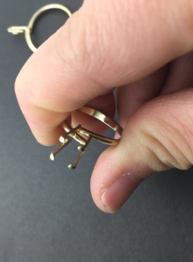 钻石工具戒托金色银色戒指宝石
