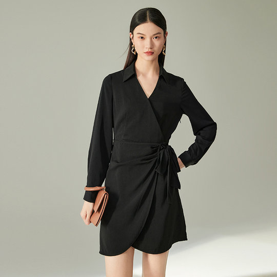 MOFAN Mofanqiu new black dress