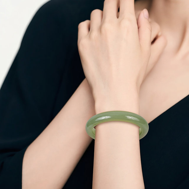 Impression Eyes Hetian Jade Clear Horizontal Jade Bracelet Women's Style