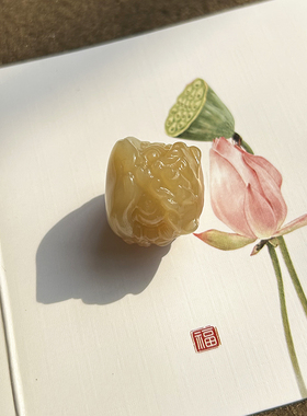 新疆且末糖醒狮头挂件配饰