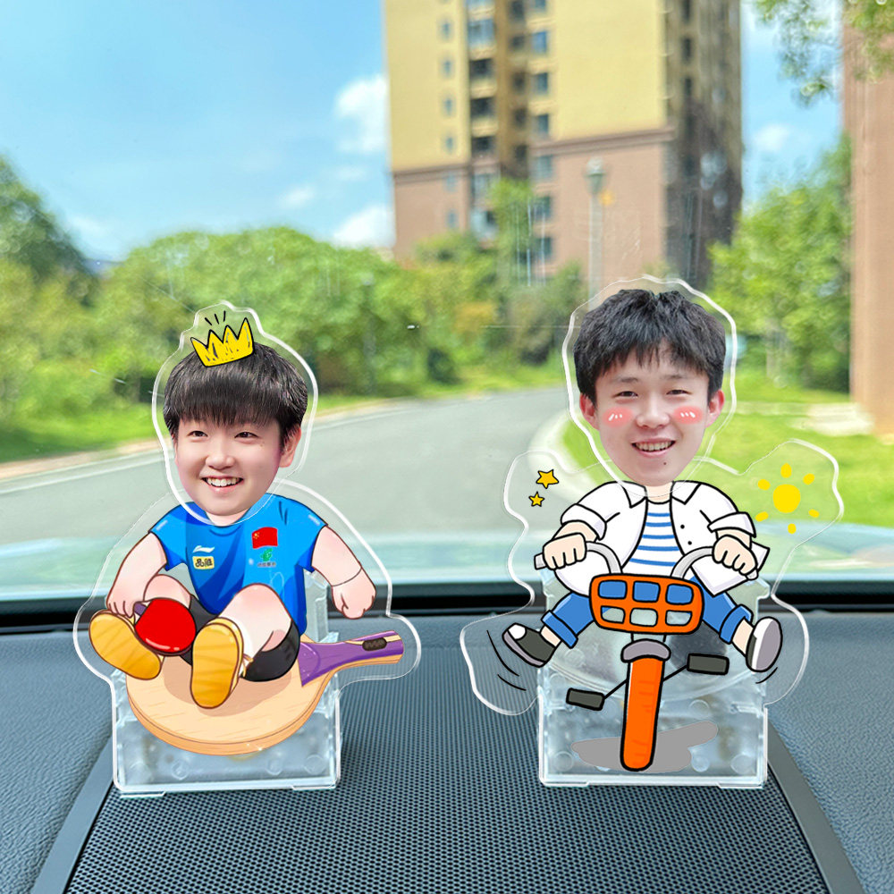 孙颖莎王楚钦周边车载摇头摆件桌面亚克力大头莎莎组合摇摇乐立牌,淘宝优惠券,粉丝福利购,淘宝优惠卷