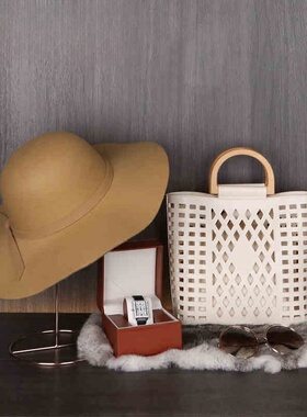 星韵软装样板房衣帽间衣服围巾帽子女士包包手表墨镜软装摆件套装