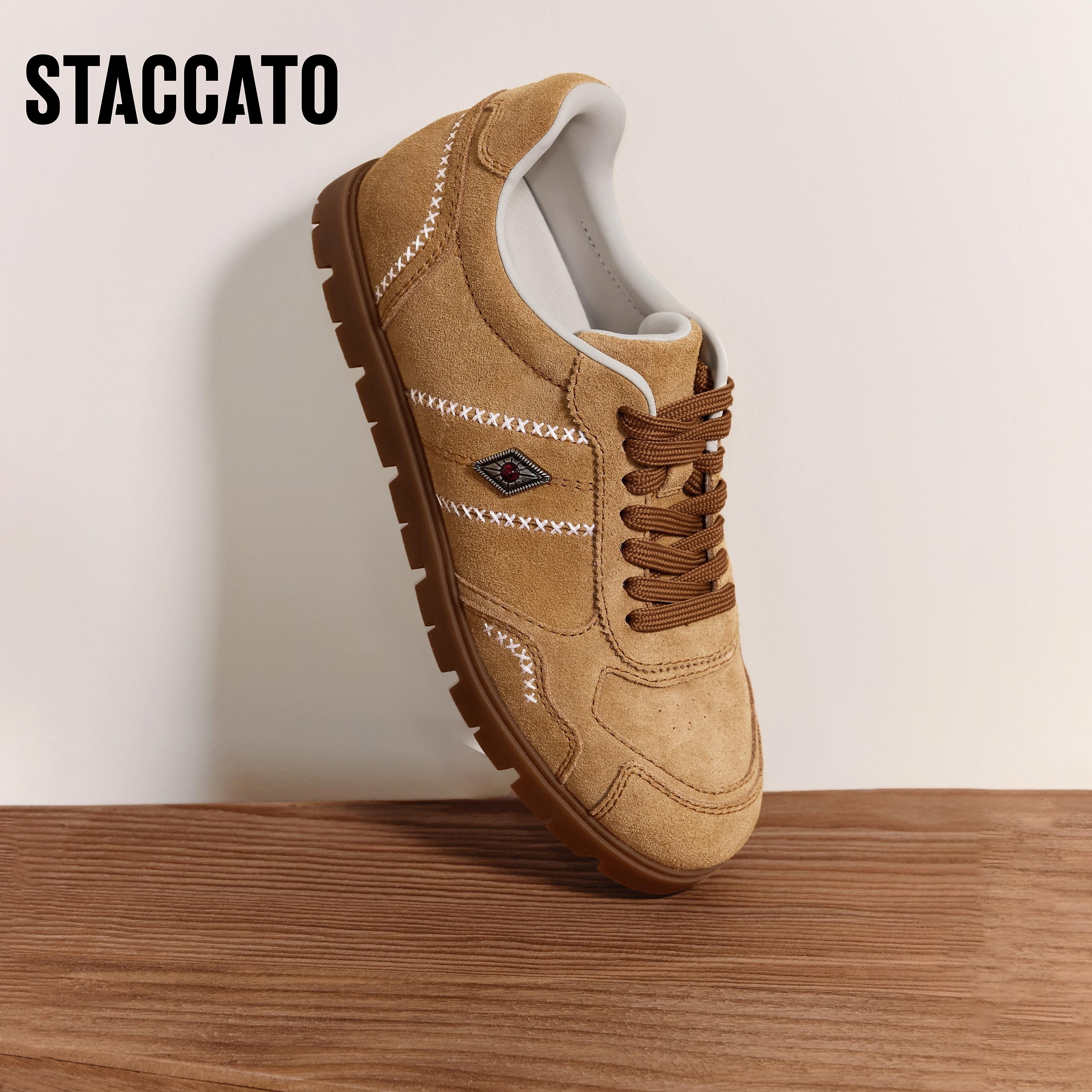 思加图新款亚利桑那复古德训鞋运动休闲鞋平底鞋女鞋EHT04CM5,淘宝优惠券,粉丝福利购,淘宝优惠卷