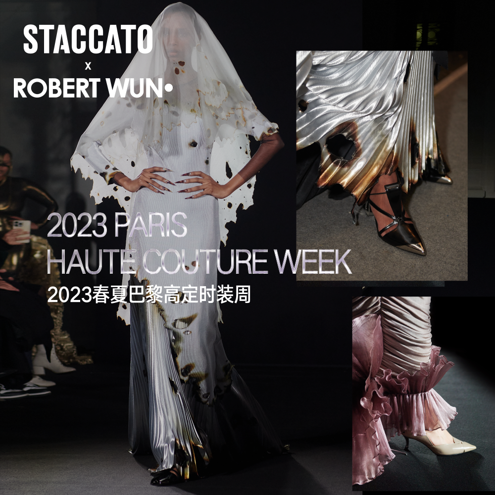【STACCATOxROBERTWUN】新款铠甲花朵高定秀款高跟鞋ED710CH3