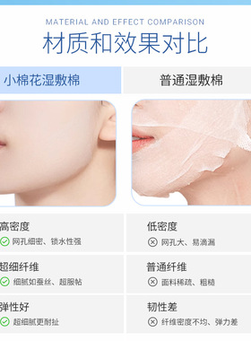 小棉花三合一湿敷棉眼口鼻开孔款可拉伸的化妆棉敷脸专用面膜棉片