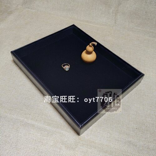 高档珠宝首饰饰品手表手机展示盘柜台托盘软皮质绒布展示道具定做 - 图0