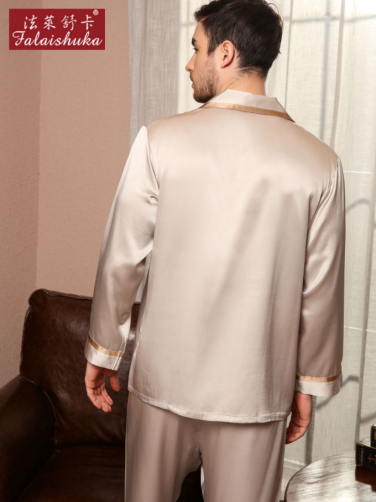 法莱舒卡22姆米重磅男士高档睡衣 法莱舒卡睡衣/家居服套装