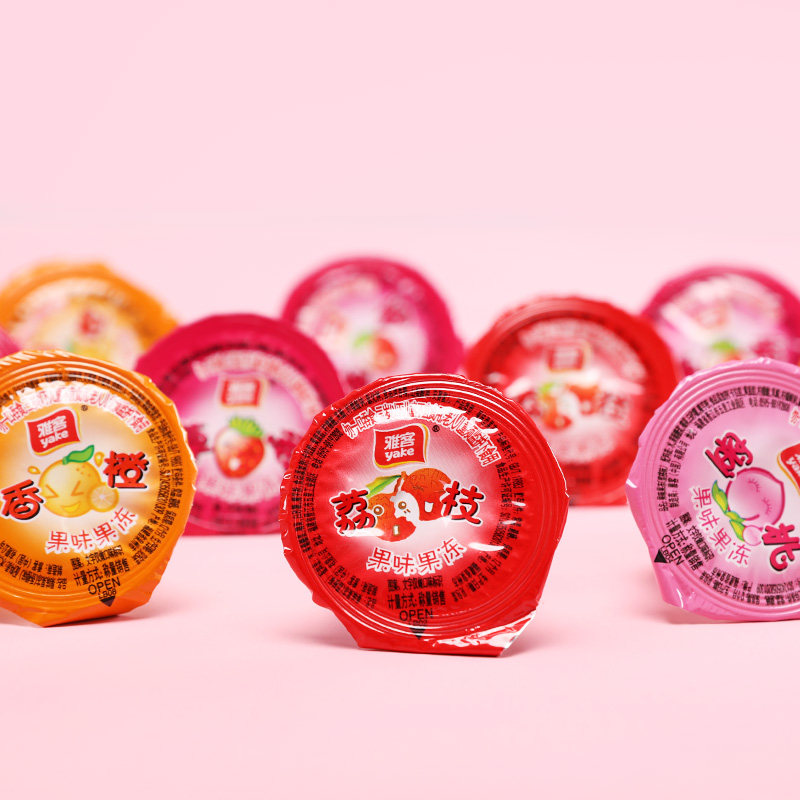 雅客心动珍礼果冻混合水果味果冻网红休闲零食小吃下午茶点心360g
