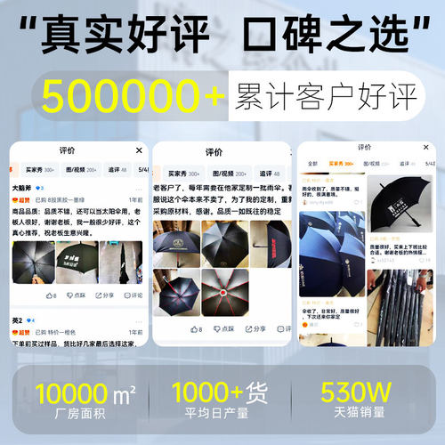长柄伞定制logo雨伞印广告礼品伞定制雨伞可印logo可定做图案大伞 - 图3