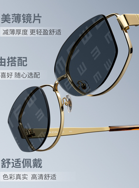 帕森范丞丞同款近视墨镜女复古老钱风可配度数防晒太阳镜男PJ8602