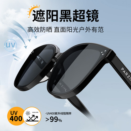 【范丞丞同款】帕森黑超太阳镜男显瘦防晒高级感墨镜女PZ91711 - 图1