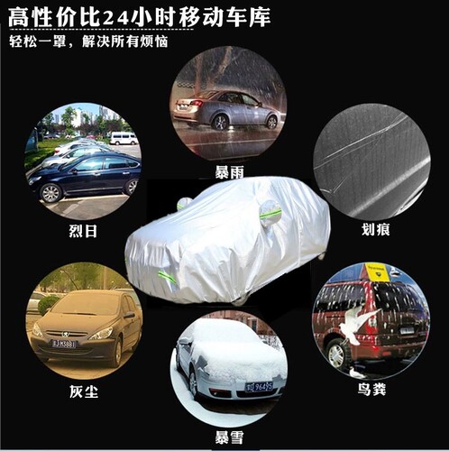 简易折叠车库移动遮阳车棚防晒加厚专用汽车衣车罩防雨棚车篷库蓬 - 图1