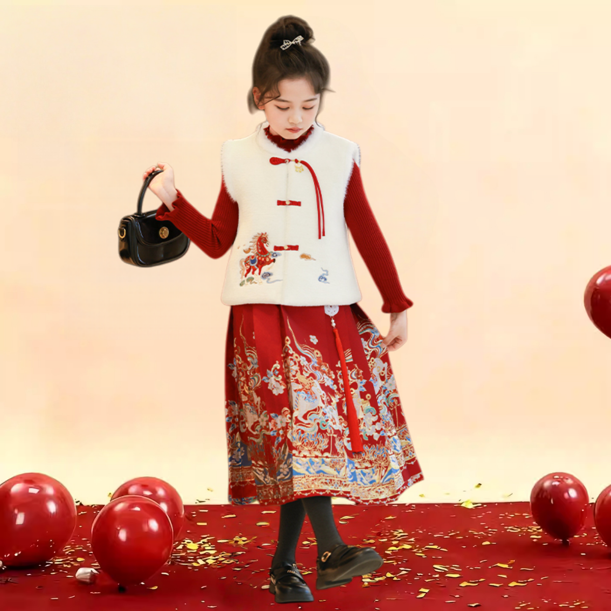 女童冬装马面裙明制汉服2026新款儿童拜年服女孩中式过年国风衣服,淘宝优惠券,粉丝福利购,淘宝优惠卷