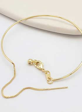 18k包金针式手镯蛇骨链硅胶diy