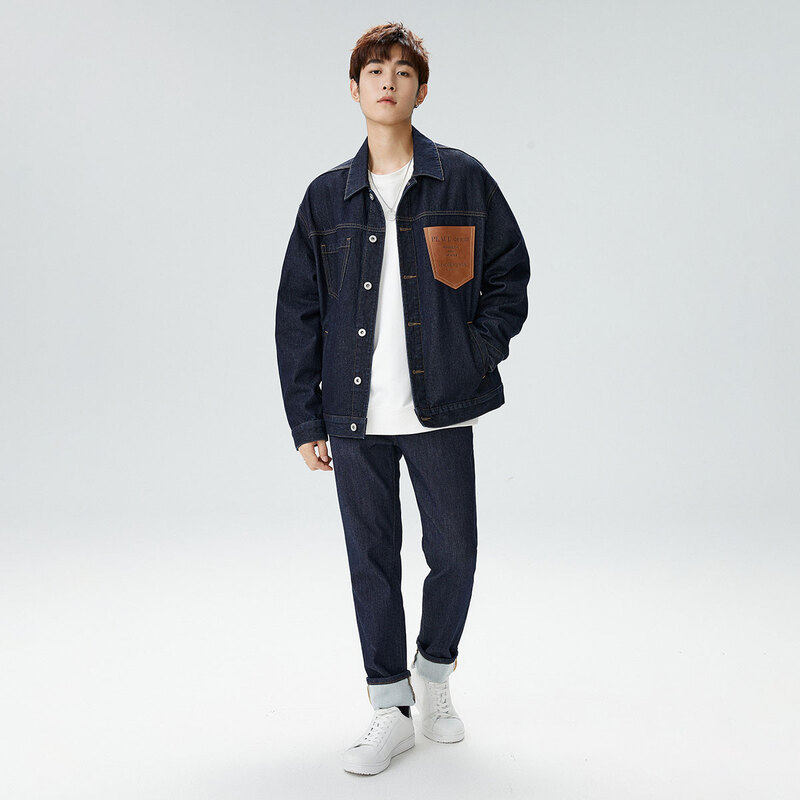太平鸟男装工装牛仔男新款潮流夹克 太平鸟男装夹克