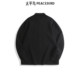 PEACEBIRD Men's Casual Sweater Shirt Jacket Fall Lapel Fashionable Textured Black Solid Color Sweater