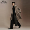 PEACEBIRD Men's Casual Woolen Coat Fit Classic Fashion Tencel Fiber Men's Coat
