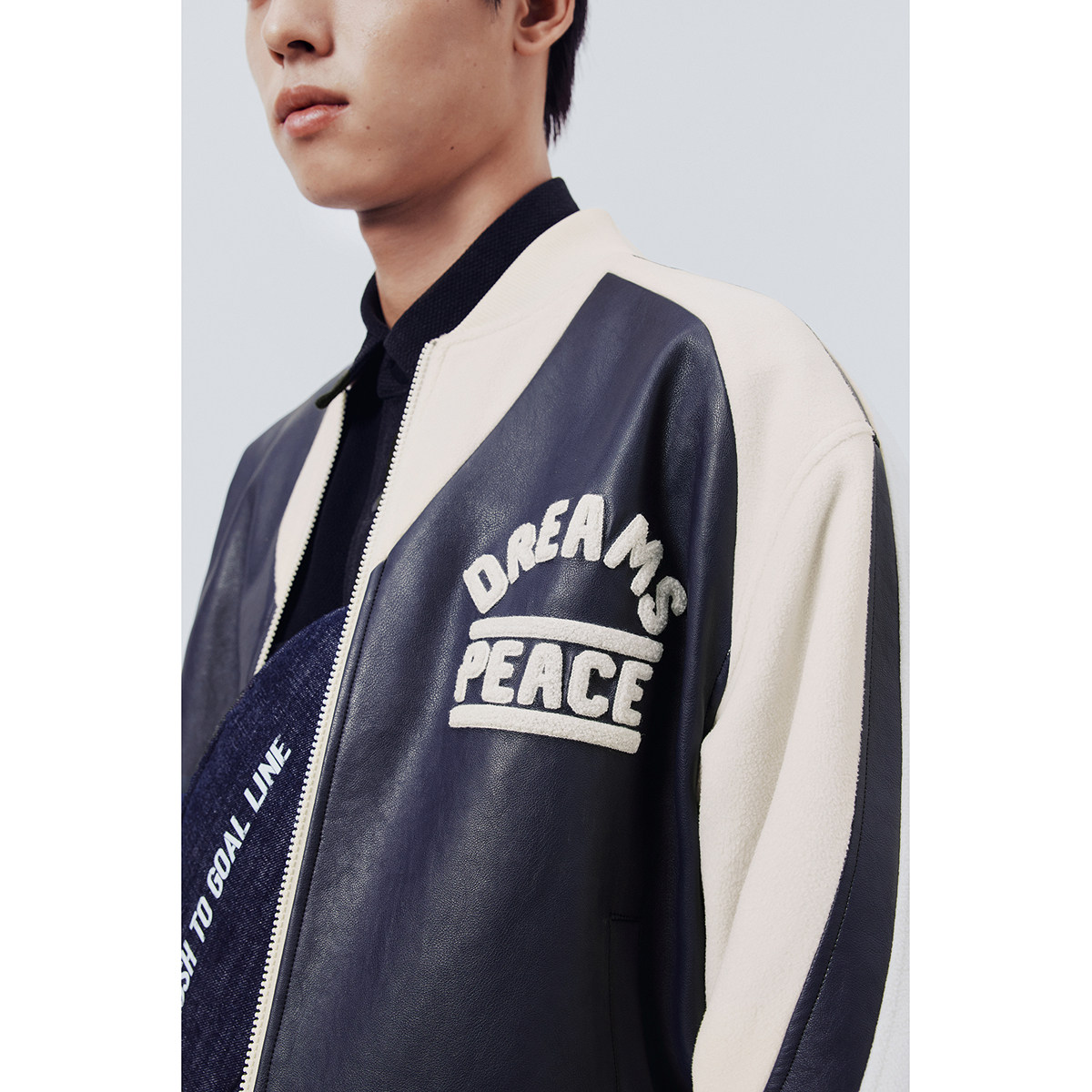 太平鸟男装 美式复古夹克男秋季潮流pu皮拼接棒球领男士外套潮,淘宝优惠券,粉丝福利购,淘宝优惠卷