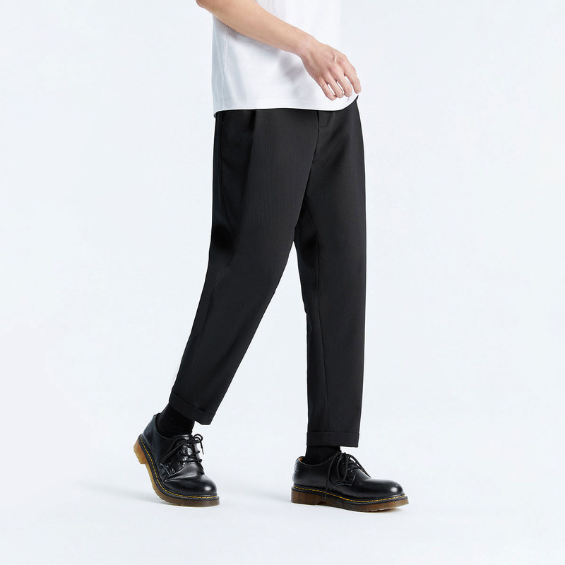 太平鸟男装索罗娜面料九分裤休闲裤 太平鸟男装休闲裤