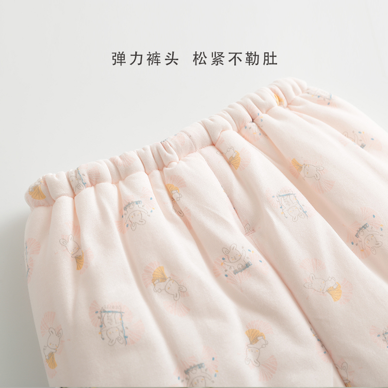 哥比兔婴儿秋冬套装夹丝男女宝宝纯棉加厚分体内衣裤宝宝睡衣保暖