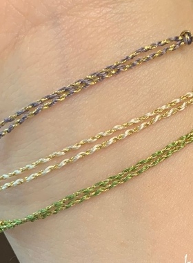 小红书同款手绳女简约超级显白可调节橄榄绿手链送闺蜜女友礼物