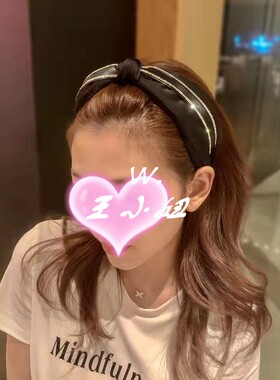 2024新款黑色镶钻发箍