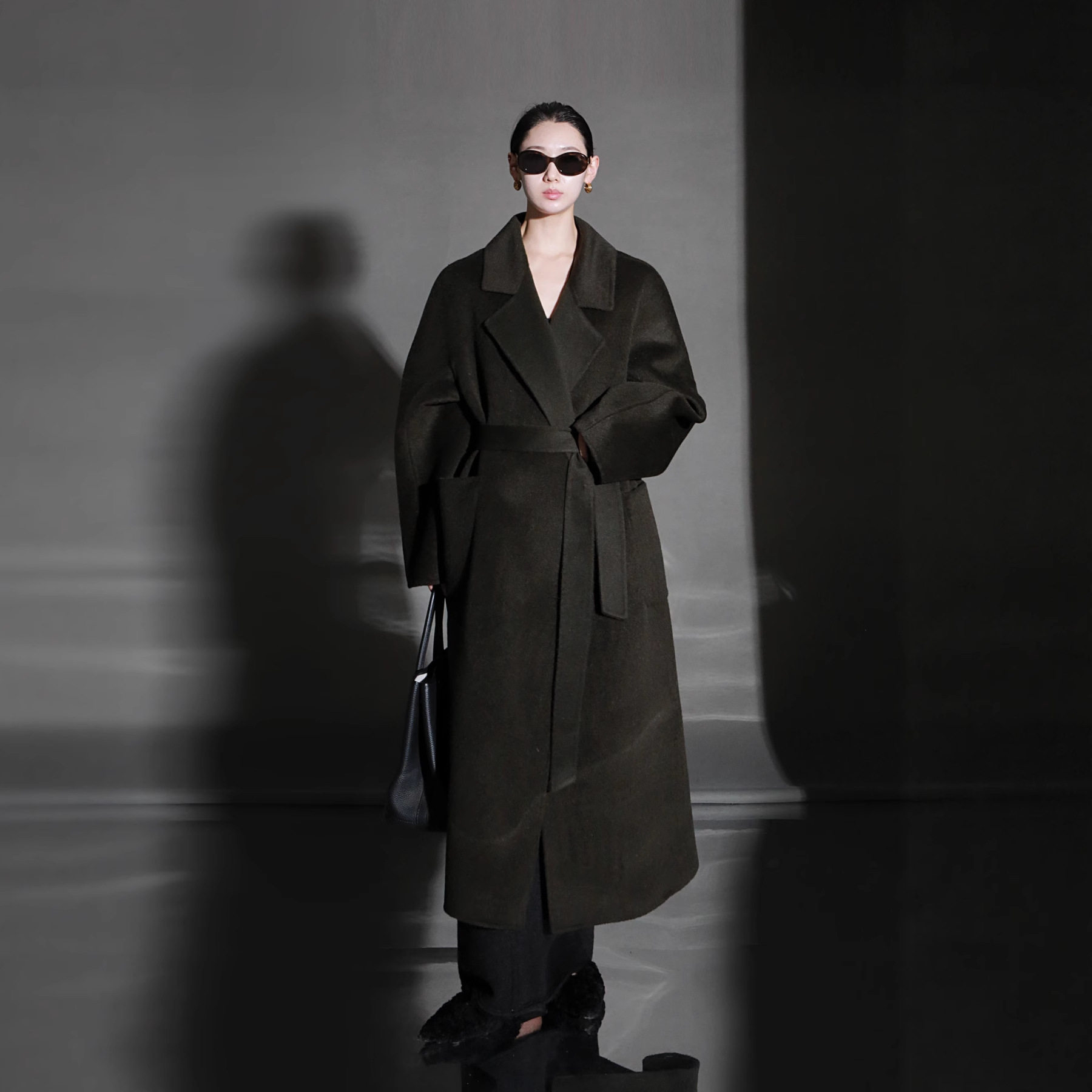 今年流行特惠冬季新款气质系带大衣女西装领双面羊毛长款大衣高级,淘宝优惠券,粉丝福利购,淘宝优惠卷