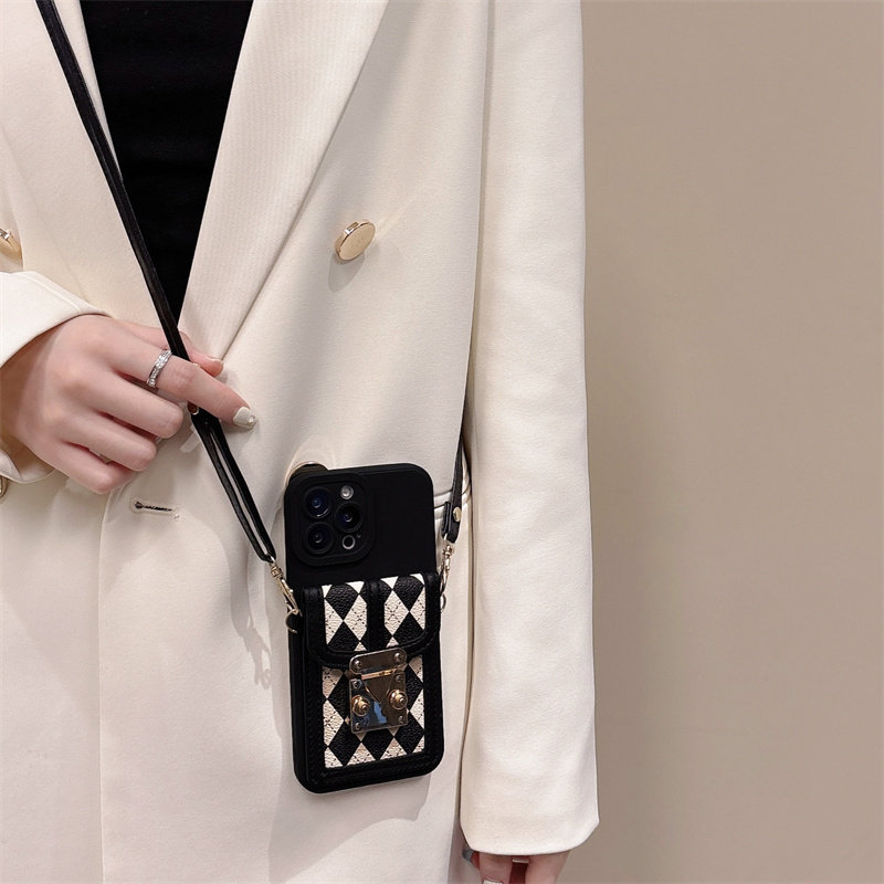 小众高级感零钱卡包适用OPPO reno12pro手机壳K12x学院风a58A72女款reno987654se斜挎挂绳A93A96防摔findx7软