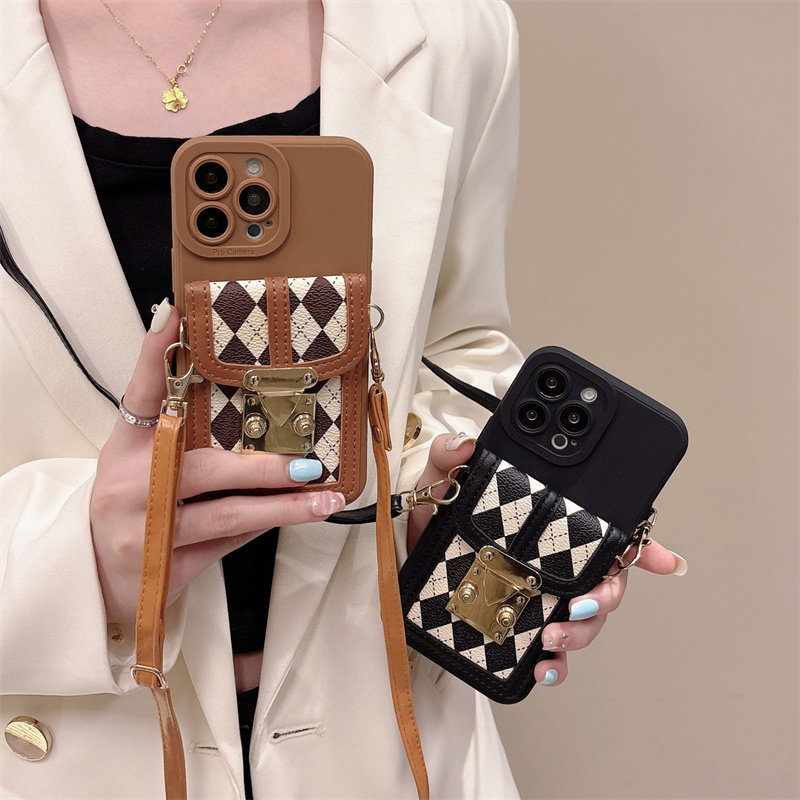 小众高级感零钱卡包适用OPPO reno12pro手机壳K12x学院风a58A72女款reno987654se斜挎挂绳A93A96防摔findx7软