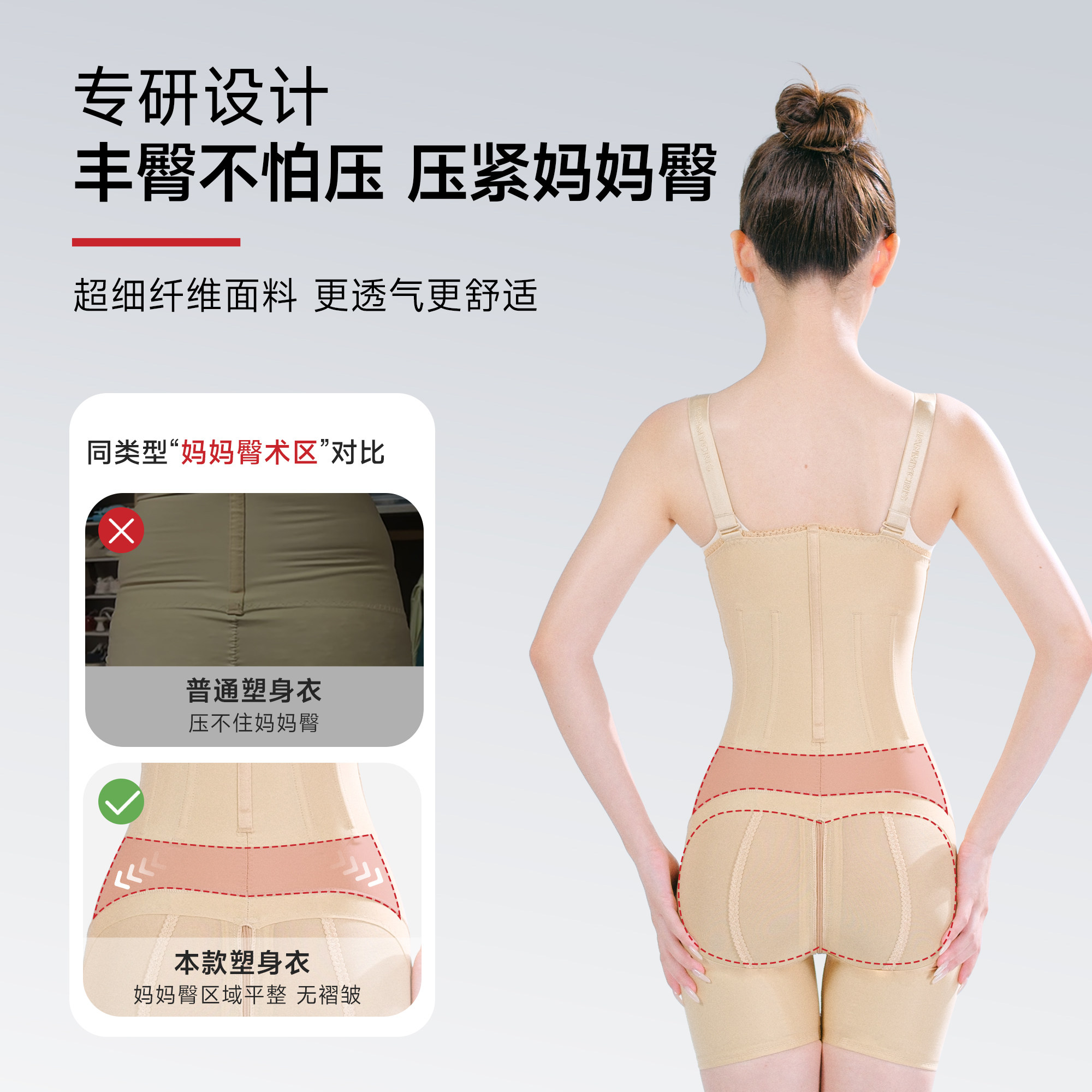 倩美抽脂妈妈臀美体塑形收腹束腰填臀产后腰腹吸脂术后塑身连体衣,淘宝优惠券,粉丝福利购,淘宝优惠卷