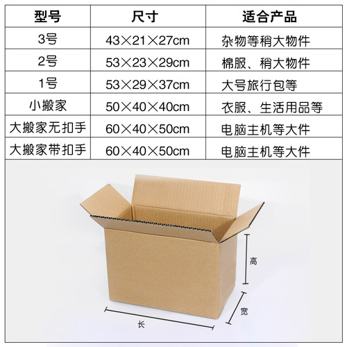 搬家纸箱五层加厚纸箱打包定做快递纸盒包装盒打包纸箱子搬家 - 图2