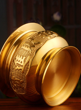 祖先招财黄铜香炉寺庙插香大号线香炉家用室内供奉财神仿古檀香炉