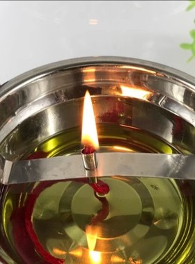 不锈钢油灯支架食用油灯芯架架不锈钢条佛具祠堂寺庙潮汕大豆油菜