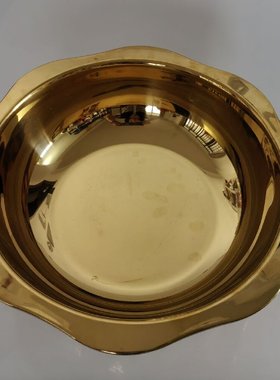 大型供佛有当网不锈钢金色金属大箱如何花口蜡烛槽摆件花盆跨境