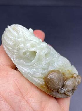 望子成龙把件天然玉石摆件