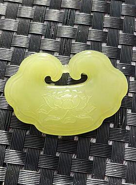 仿玉莲花锁吊坠挂件项链坠