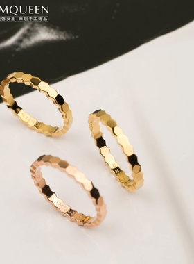 简约窄版潮人时尚百搭18k玫瑰金