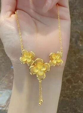 丁香花套链锁骨链越南沙金女款时