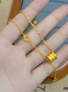 越南沙金小蛮腰项链女高级感金店