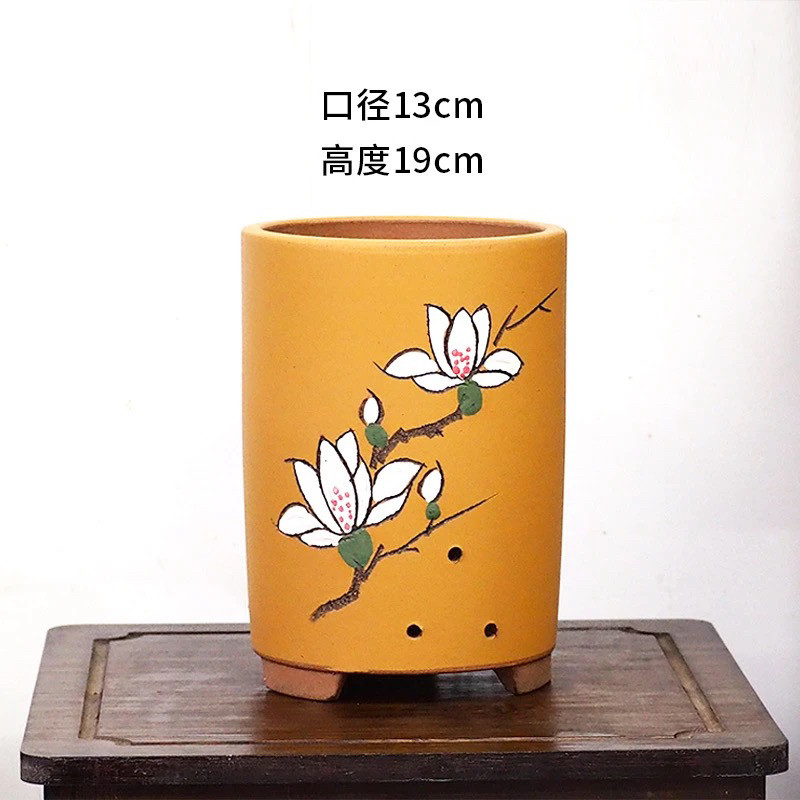 紫砂兰花盆精品花盆大口径简约时尚桌面阳台透气种兰花绿植盆,淘宝优惠券,粉丝福利购,淘宝优惠卷