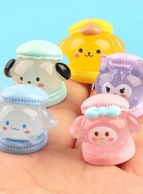 夜光三丽欧马卡龙可爱公仔摆件汽车中控显示屏幕电动车装饰小配件