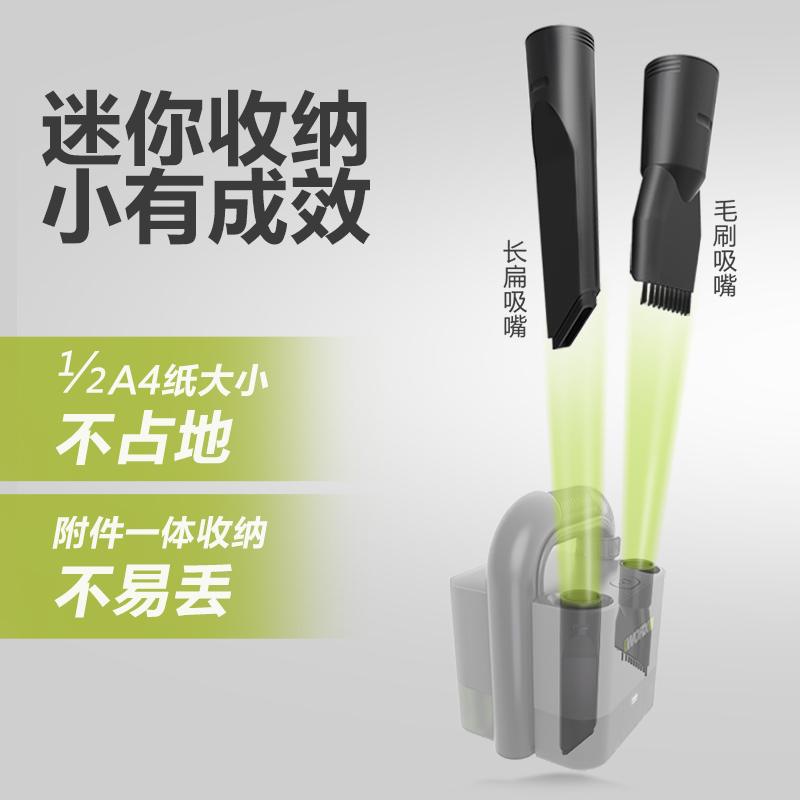 威克士无线车载吸尘器WU035车用家用WU030充电强力大功率电动工具 - 图2