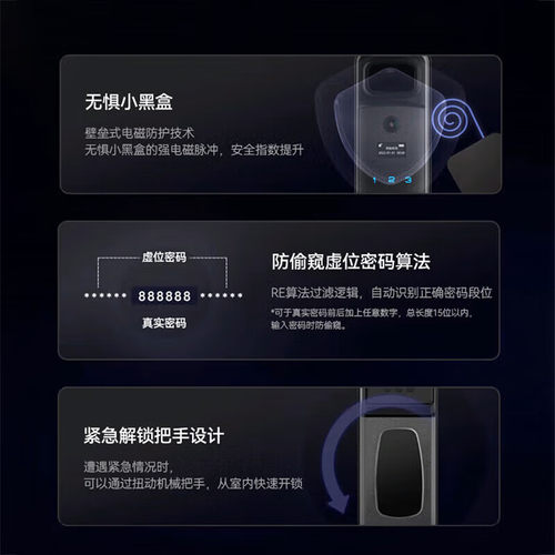 玥玛YM-A11猫眼可视智能密码锁智能锁防盗门锁电子锁智能锁 - 图1
