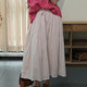 Mid-length A-line ethnic style pleated skirt