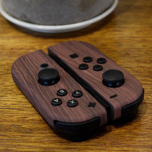 任天堂switch木纹外壳joycon手柄改装主机背壳换壳改装diy魔改 - 图1