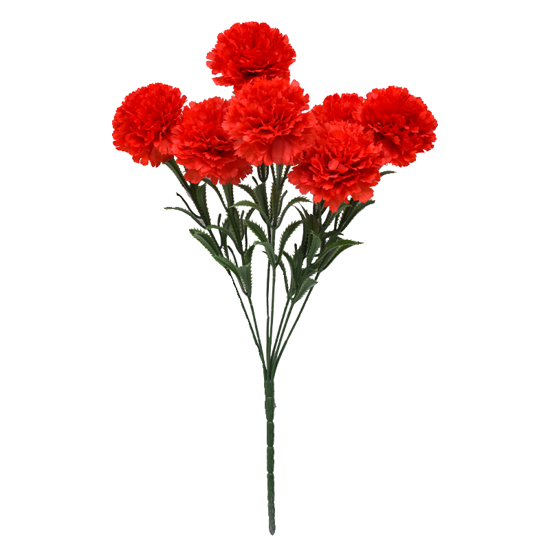 康乃馨仿真花束客厅假花餐桌摆件插花绢花塑料花装饰花母亲节礼物 - 图3