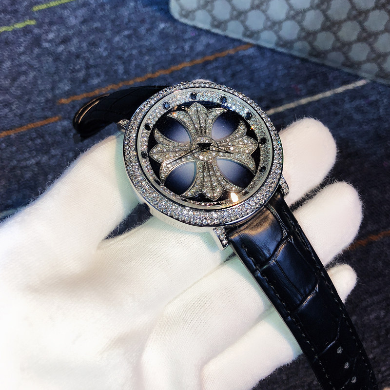 2020潮流双层时来运转男士镶钻手表 威廉品尚潮表店国产腕表