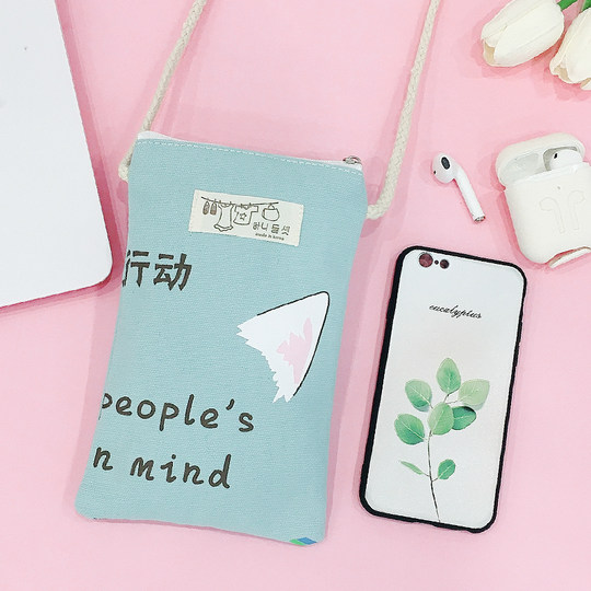 手机包女斜挎包2025新款洋气迷你小包包轻便女士运动帆布包单肩包