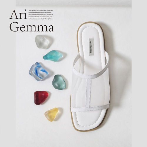 Ari Gemma｜Holiday·新款度假风外穿时尚夏季手工真皮网纱拖鞋 - 图3