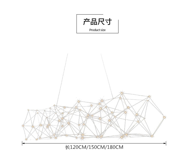 餐厅吊灯 设计师灯创意个性前台吧台饭厅led长条萤火虫展厅吊灯